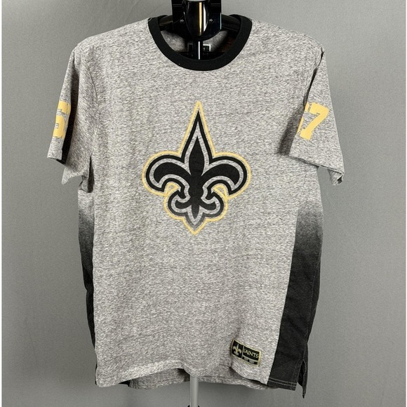 NFL Team Apparel Other - New Orleans Saints Shirt Mens Large Gray Black NFL‎ Football Fleur De Lis